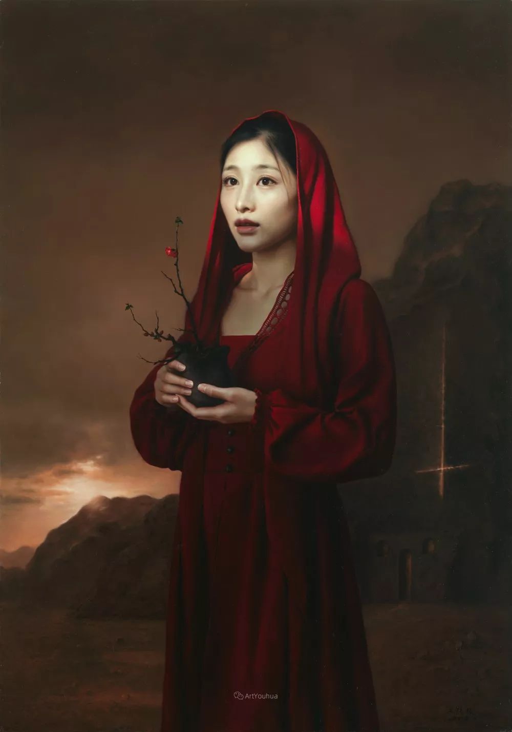 中国写意油画双年展高清作品集,国韵经典油画第五届