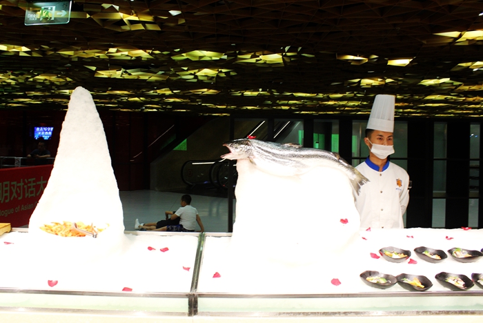 国家奥体中心灯光秀,鸟巢朝阳灯光节