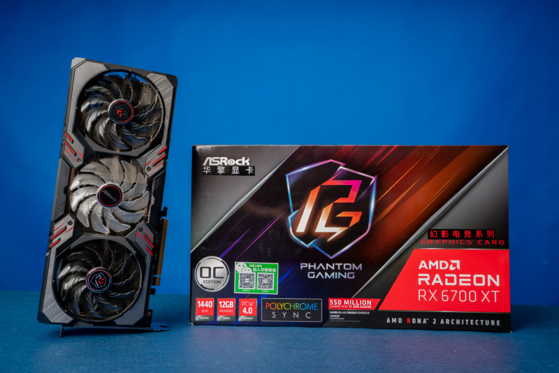 华擎RX6700xt显卡,华擎rx6700xt12gb