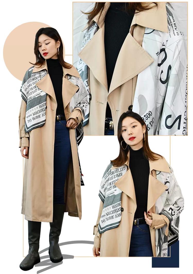 丝巾的11种系法让你时髦整个春季,收腰显瘦中长半身裙丝巾