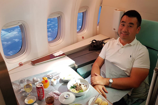 大韩航空787-9头等舱,大韩航空747-8商务舱体验去美国