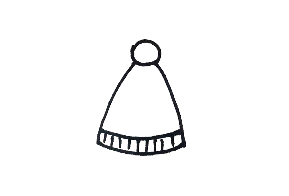 简笔画帽子怎么画最好看,冬季帽子简笔画简单又好看卡通