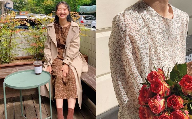 新款韩系碎花裙怎么搭配,欧韩裙搭配技巧