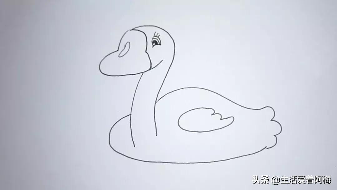 鹅孵蛋的简笔画图片大全可爱简单,简笔画鹅的画法小班