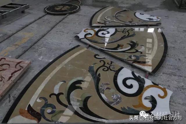 大理石水刀拼花批发,大理石水刀加工视频
