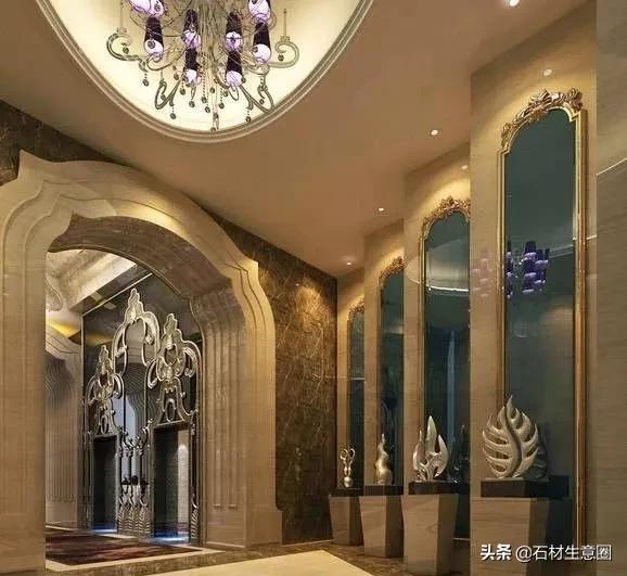 电梯门套石材图片大全,安装石材电梯门套报价