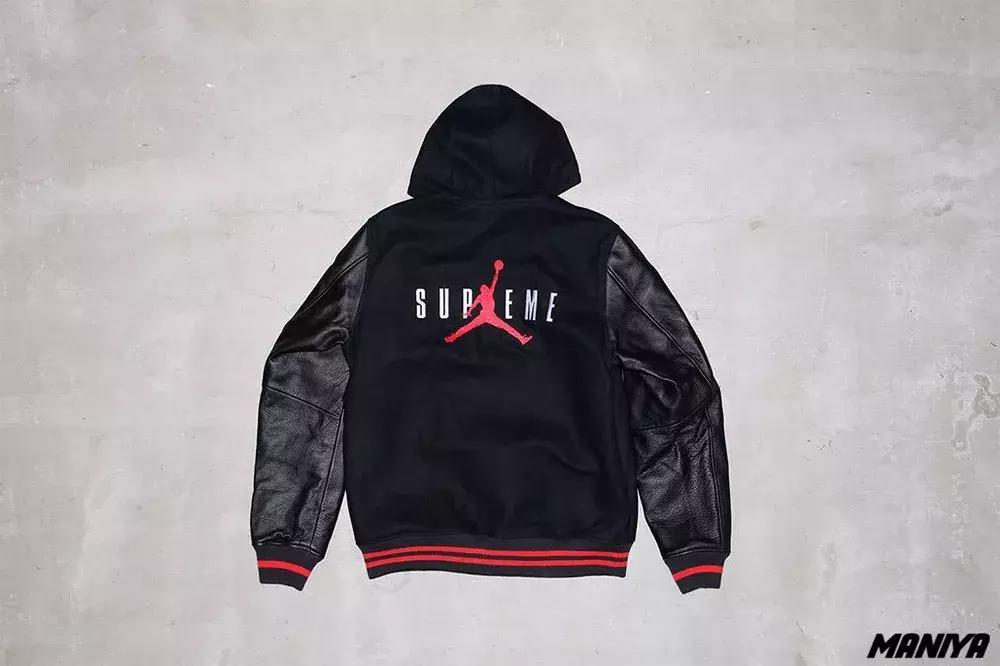 supreme乔丹联名红色鞋子,supremexairjordan1