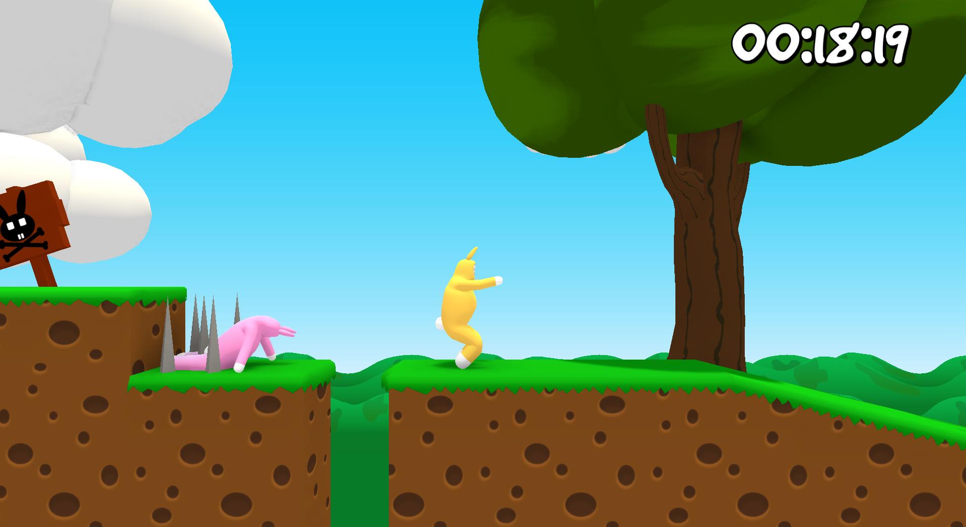 超级兔子人游戏搞笑画面,超级兔子人爆笑闯关游戏