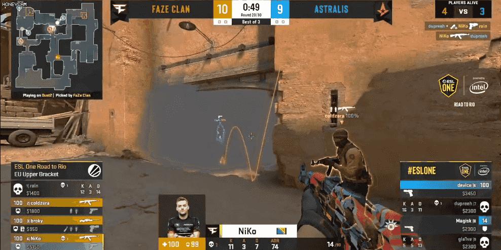 fazevsmouz现在比分,faze对阵a队