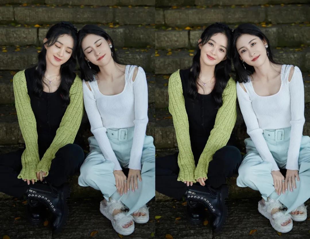 气质针织秋冬穿搭一整套,明星同款针织衫日常穿搭