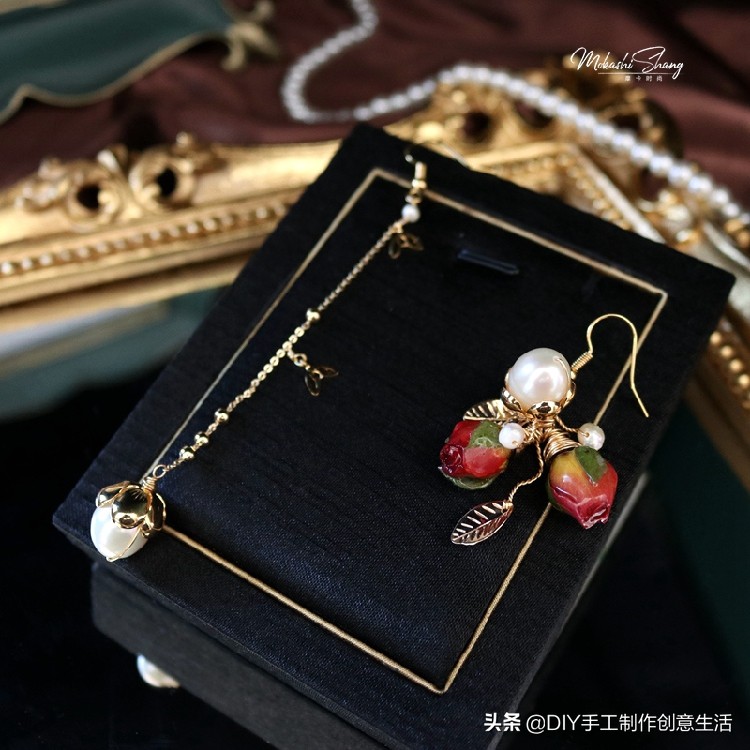 永生花首饰手工diy制作,制作永生花首饰