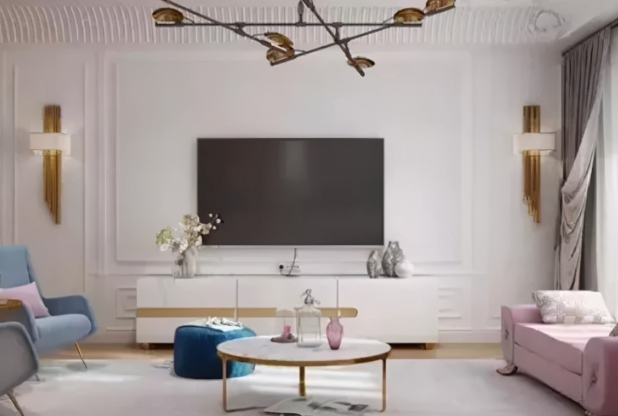 140平方米户型做什么电视墙好看,电视墙与入户门斜对面户型设计