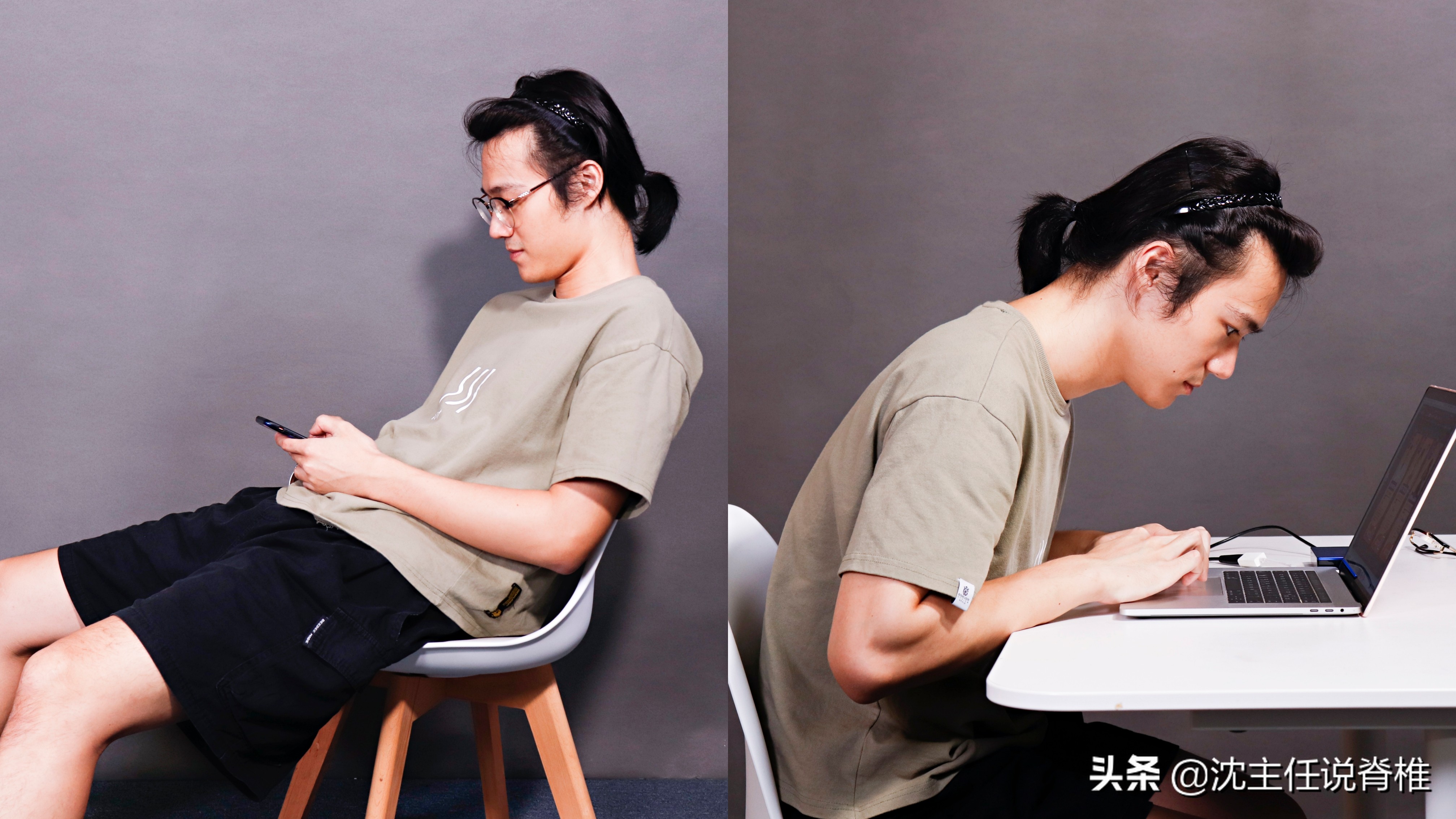 缓解颈肩酸痛简单的动作,一条毛巾改善圆肩驼背动作