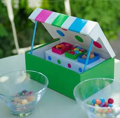 3-6岁儿童益智手工玩具鞋盒,幼儿园鞋盒里的动物世界手工作品