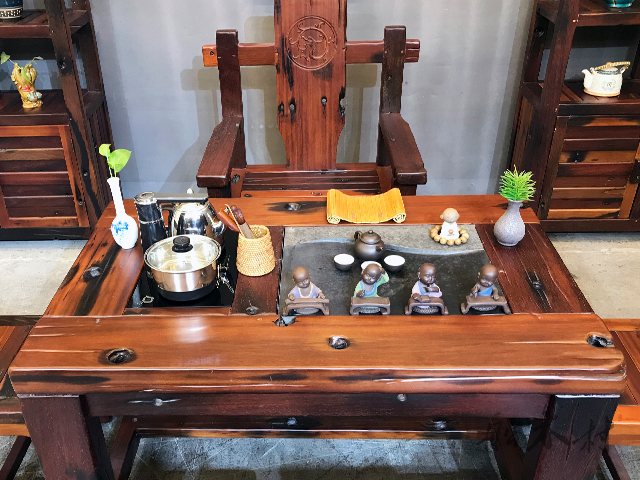 复古老船木家具,原生态老船木茶几家用