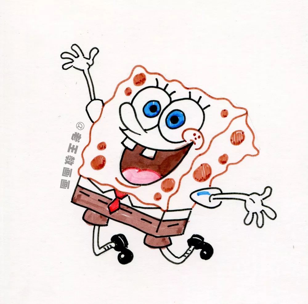 幼儿园老师画画必备教程,儿童画画教程6-7岁创意画海绵宝宝