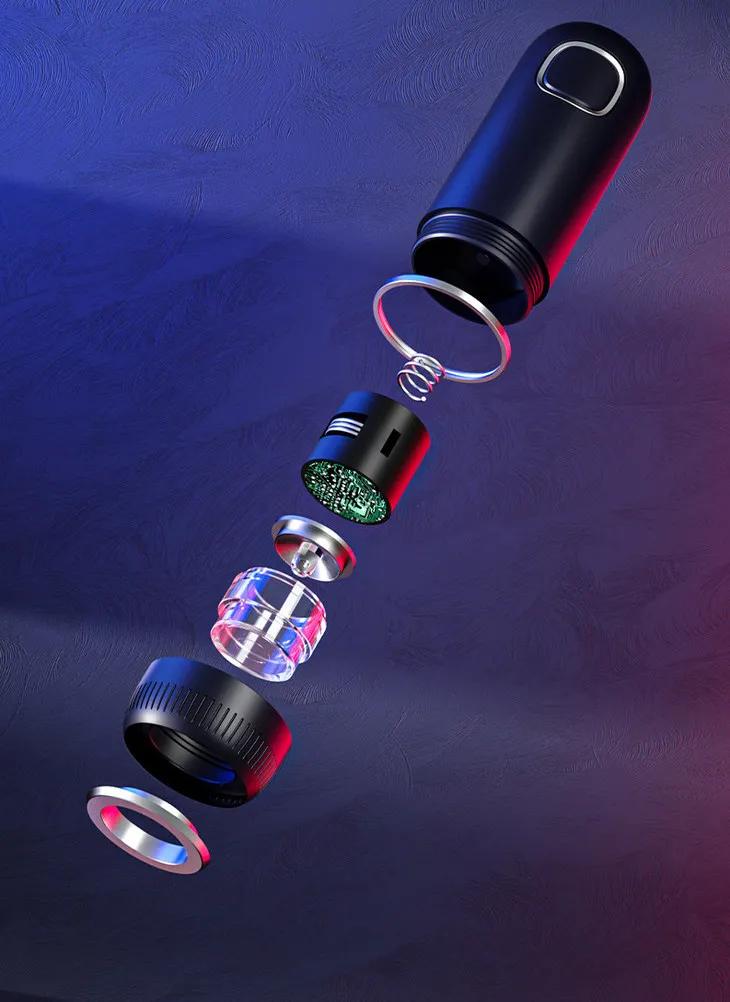 折叠反向伞带手电筒,伞自动折叠照明