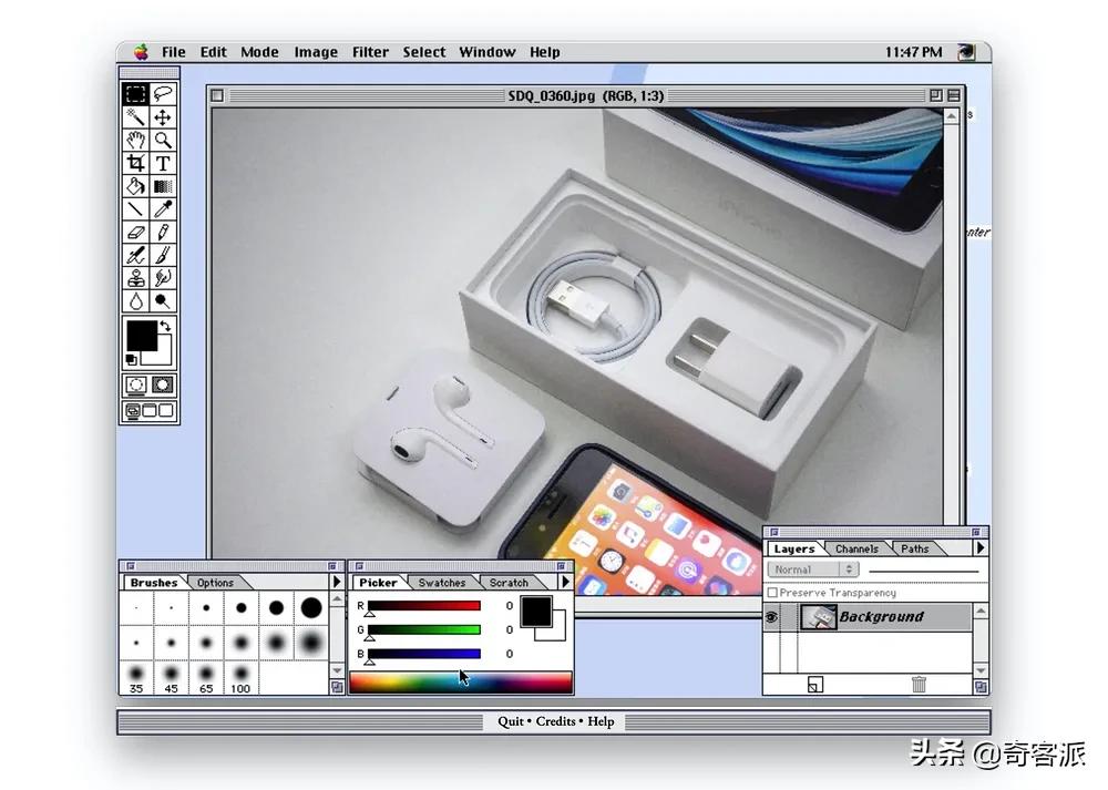 几十年前的苹果mac,20年前的macbook