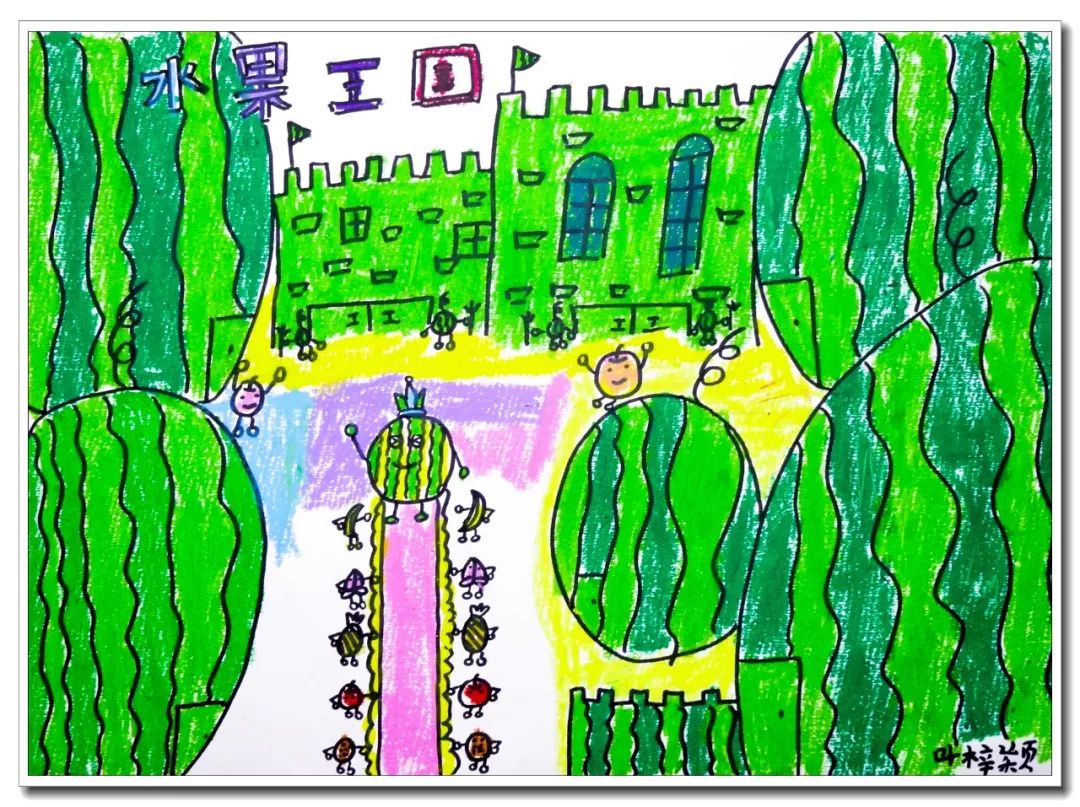 水果王国儿童画,怎么画简单的水果王国