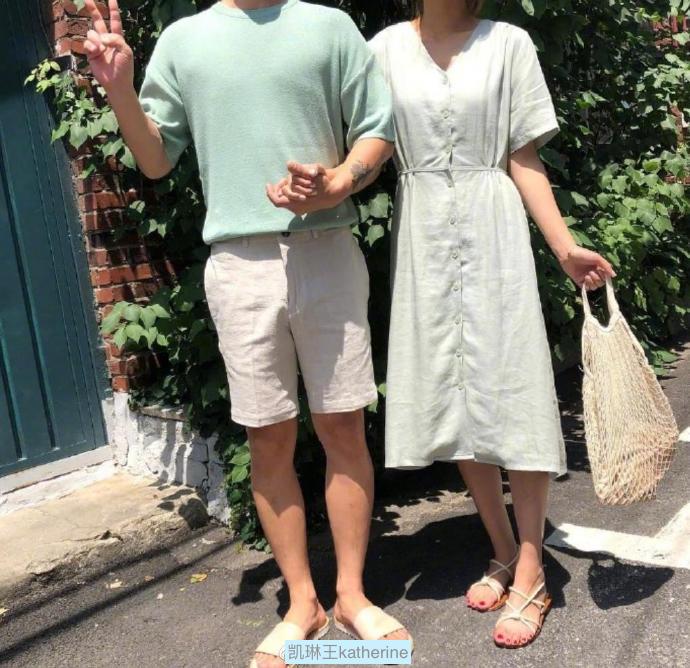 情侣装穿搭高级感整套,情侣装拼接照片