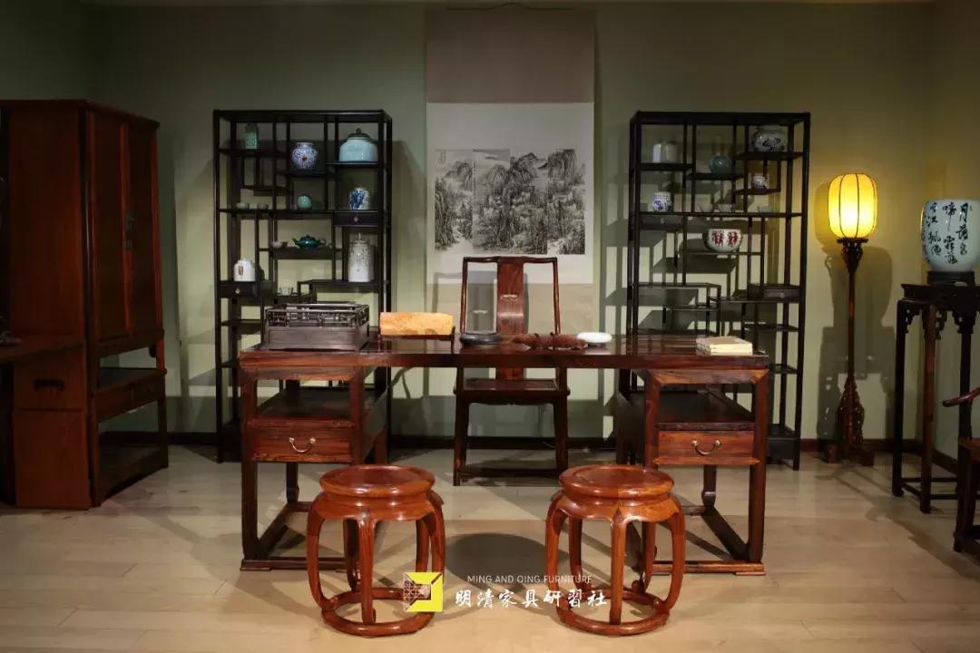 古典家具现代空间书房,古典家具与现代空间书房