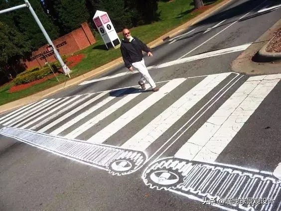 人行道创意,有创意的斑马线