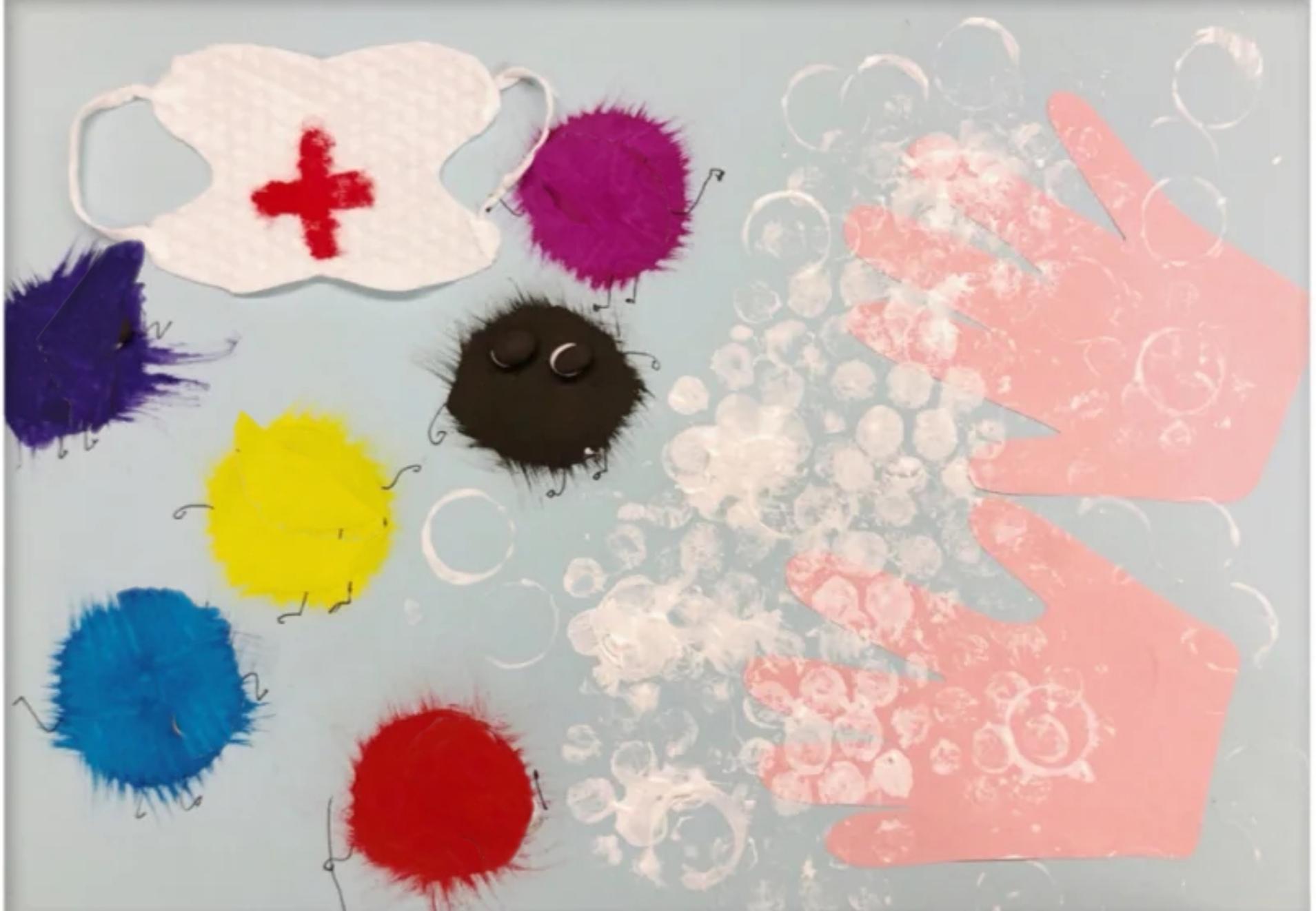 儿童创意美术细菌,大班创意美术细菌大作战