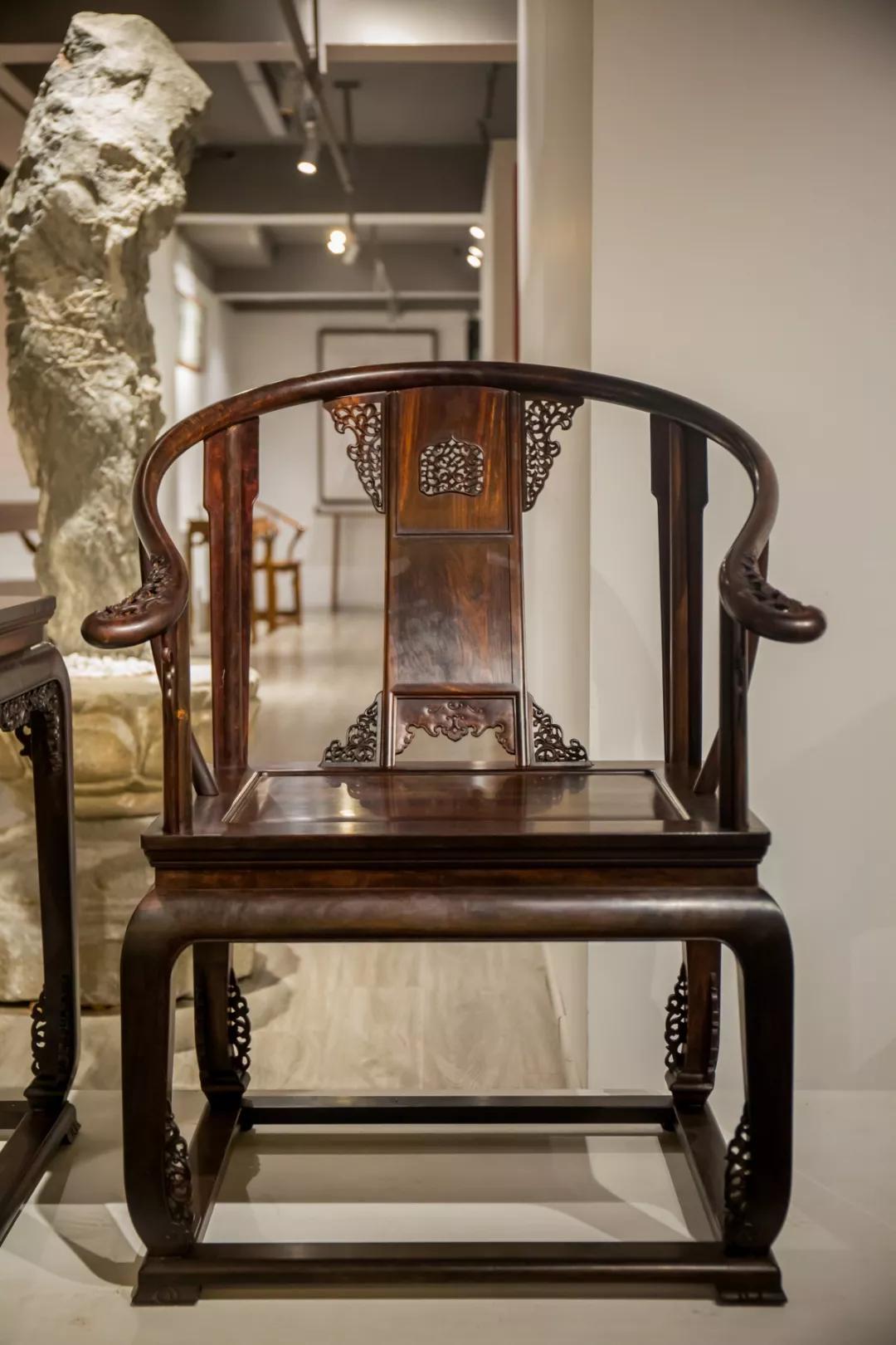 小叶紫檀如意云纹圈椅,小叶紫檀皇宫圈椅