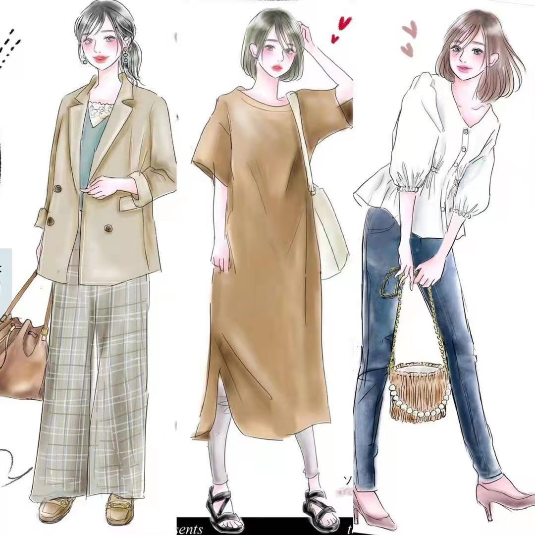 铅笔手绘时装效果图,时装效果图手绘系列