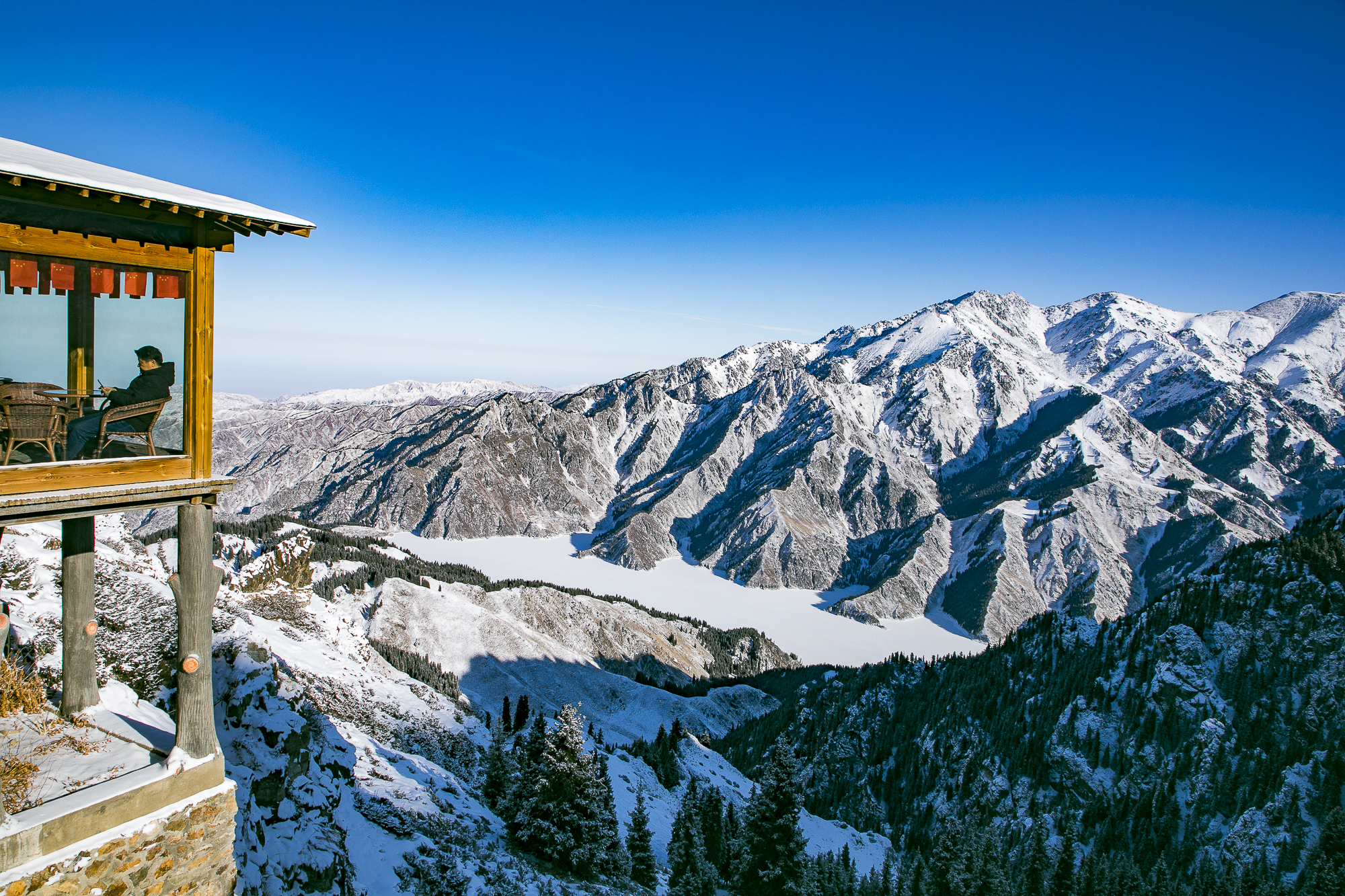 大美新疆博格达峰美景,天山天池博格达峰全景图片