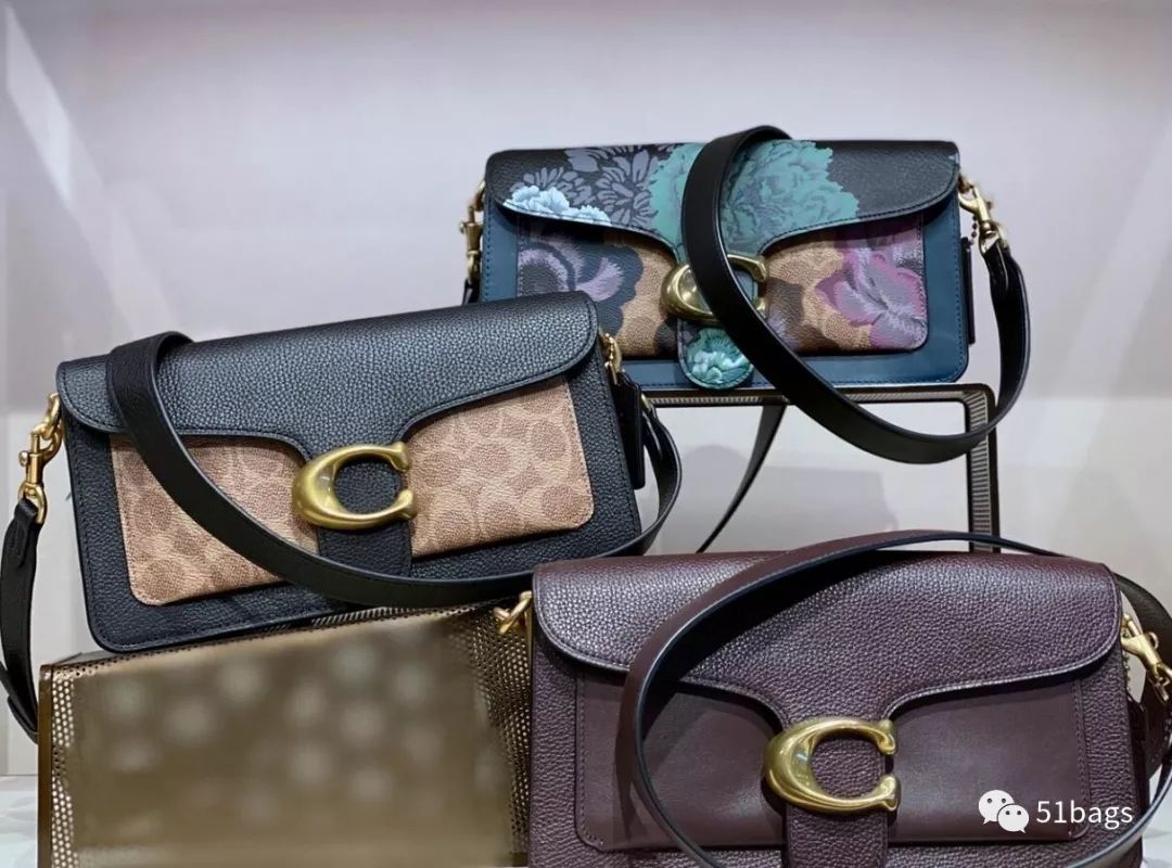 coach酒神包tabby奶茶色,coach酒神包正品细节图