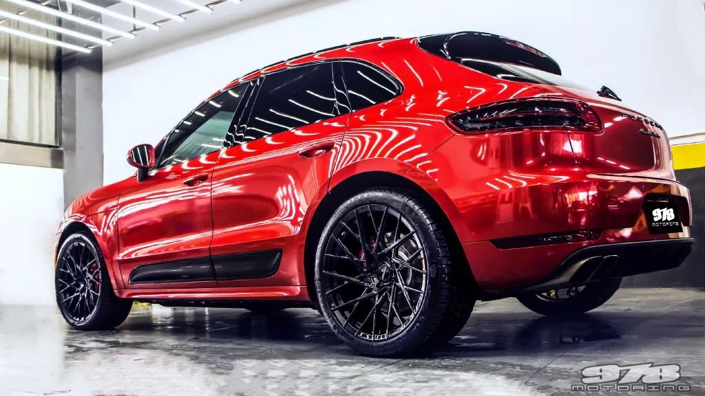 改装保时捷黑色rs轮毂,保时捷黑武士轮毂改装