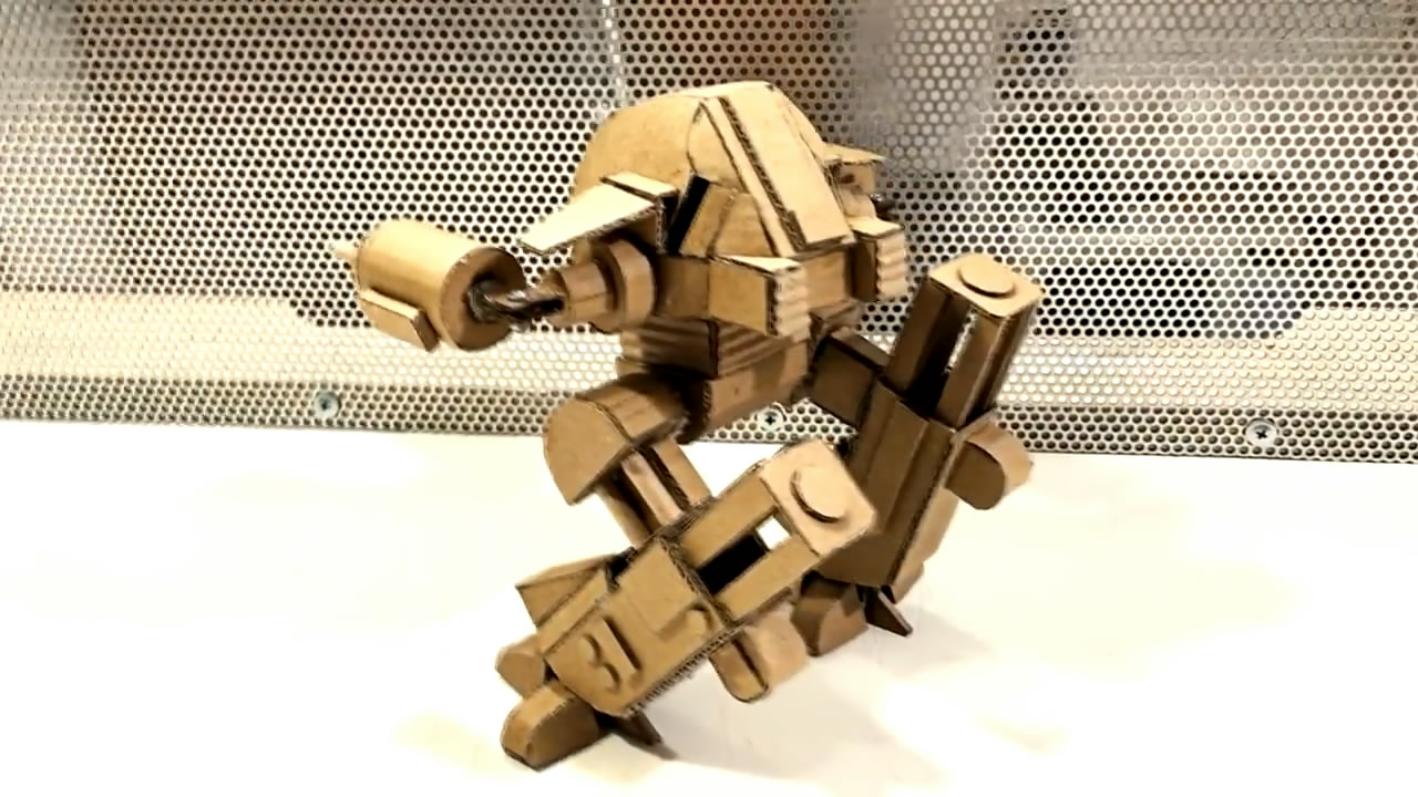 手工制作玩具机器人小视频,纸板机器人手工制作教程
