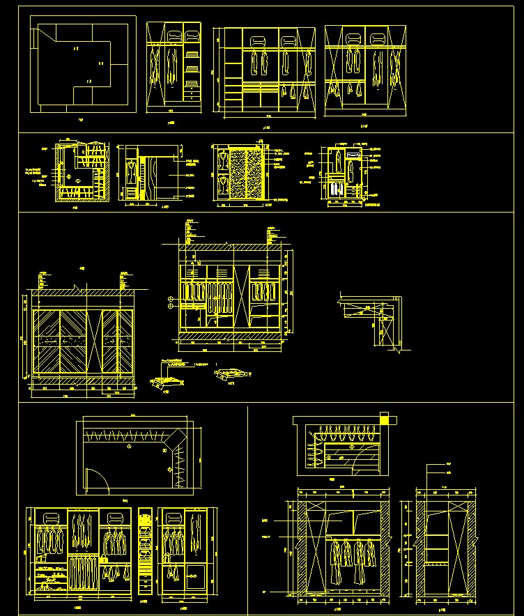 全屋衣柜衣帽间定制效果图,cad衣帽间衣橱内部结构图