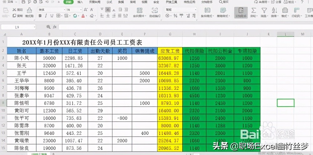 2021年excel工资表模板个税带公式,如何制作个税工资表