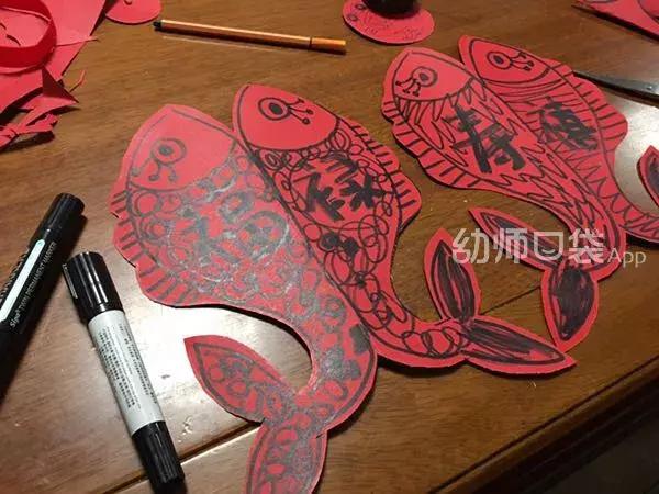 新年创意美术作品春节快乐,创意美术4-6岁新年鞭炮