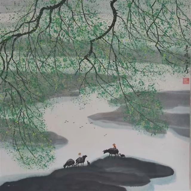 国画风景小品简单又好看,山水风景国画图片大全集