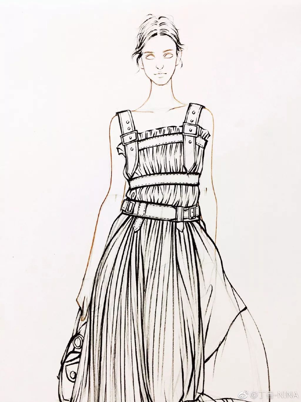 怎么用马克笔和彩铅画四大美人,马克笔与彩铅结合画法