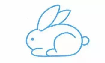 1-3岁简笔画入门小白兔,小白兔抱着胡萝卜简笔画怎么画