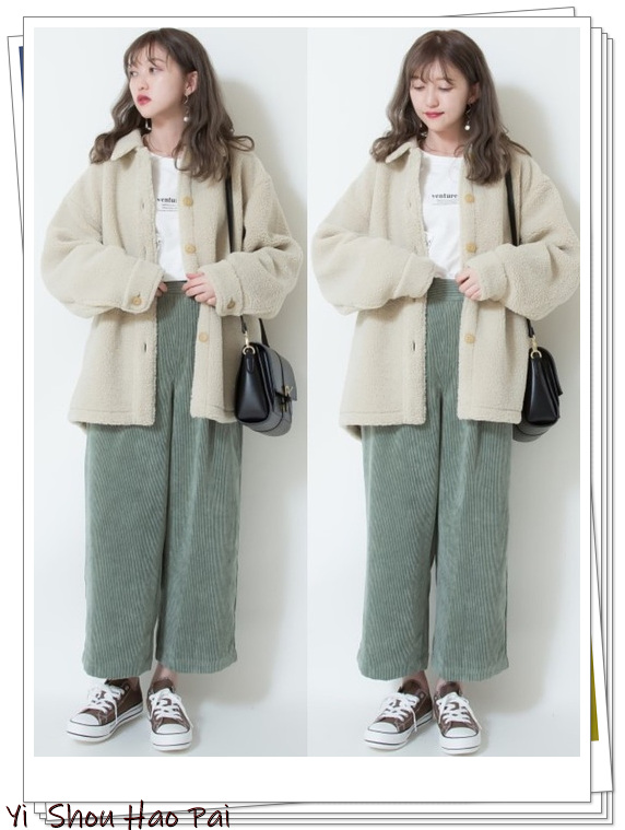 日系平价阔腿裤的搭配示例！时尚又实用的冬季穿搭参考