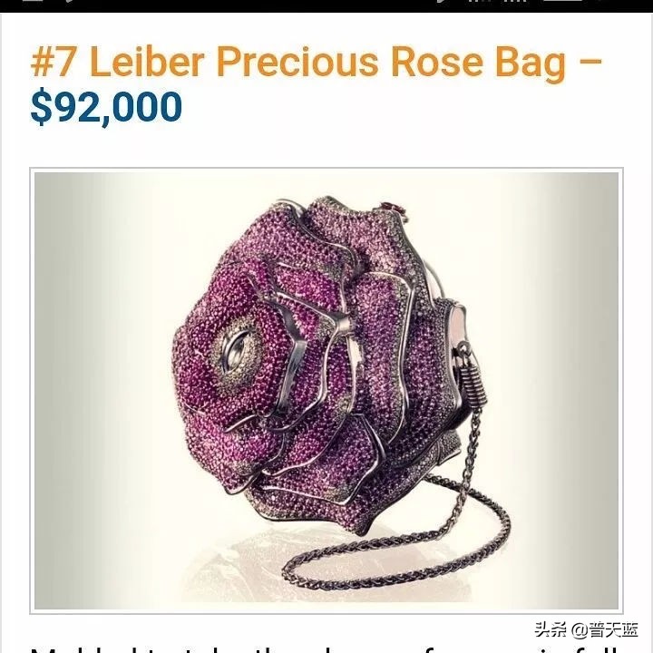 全球最贵的包包前十名,全球最贵的女士包