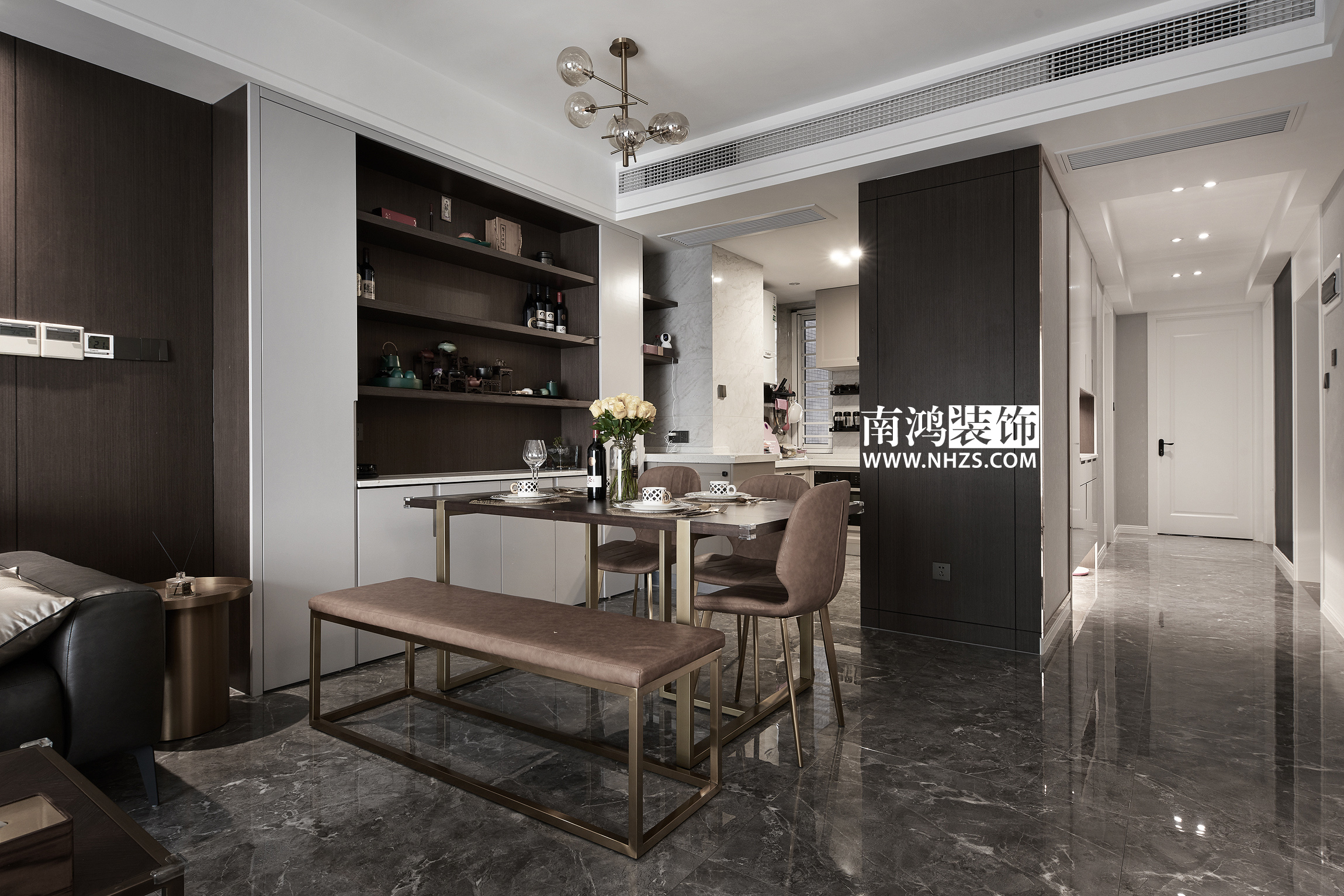 海威国际装修效果图,海威南北通透户型装修效果图三房