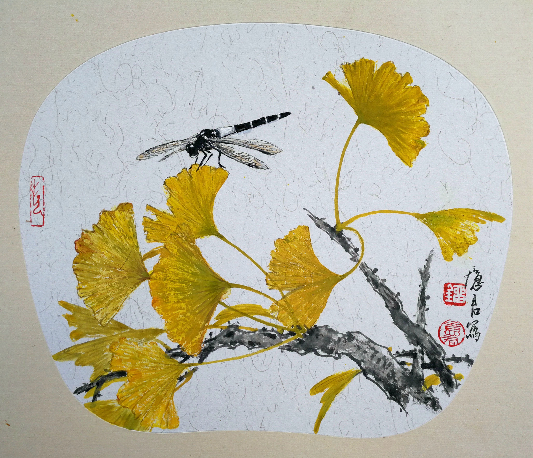 忆君银杏作品欣赏,忆君银杏画