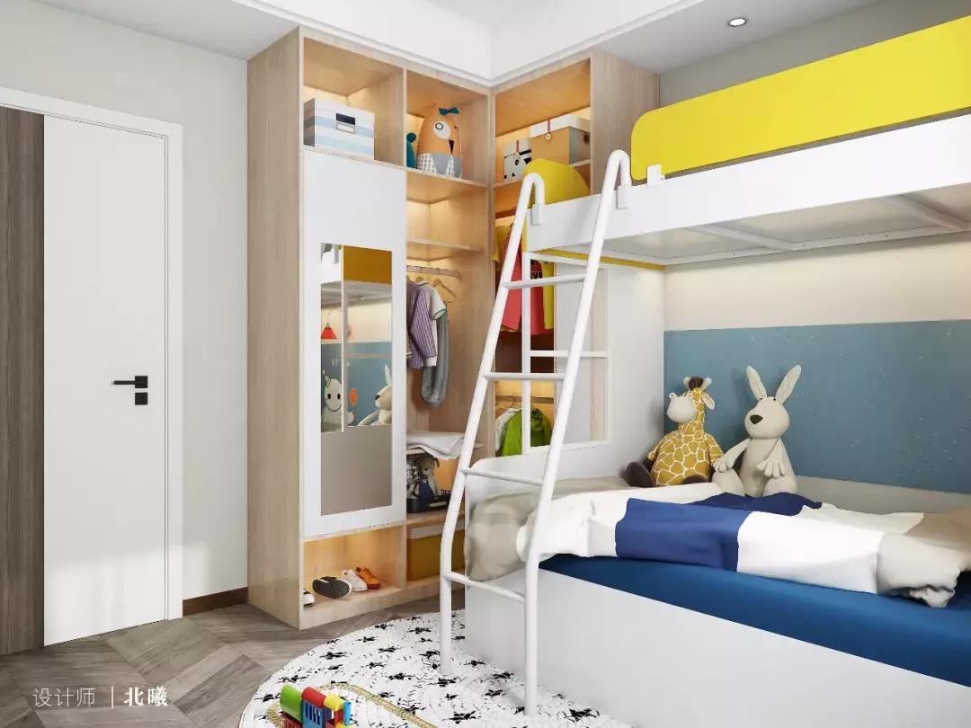 装修108平衣帽间2室一厅,126平主卧带衣帽间和卫生间效果图