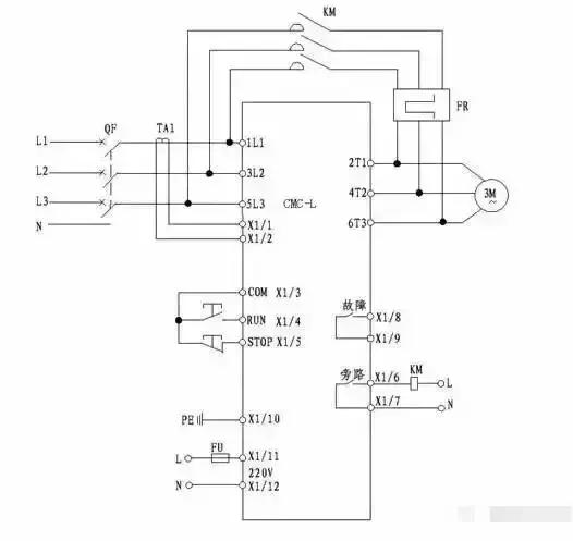 电接点压力表接软启动器接线图,软启动器控制二次回路接线图