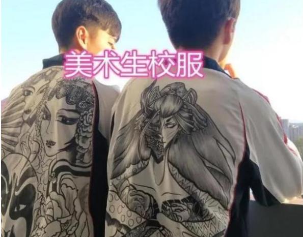 服装效果图校服系列手绘,学生手绘衣服