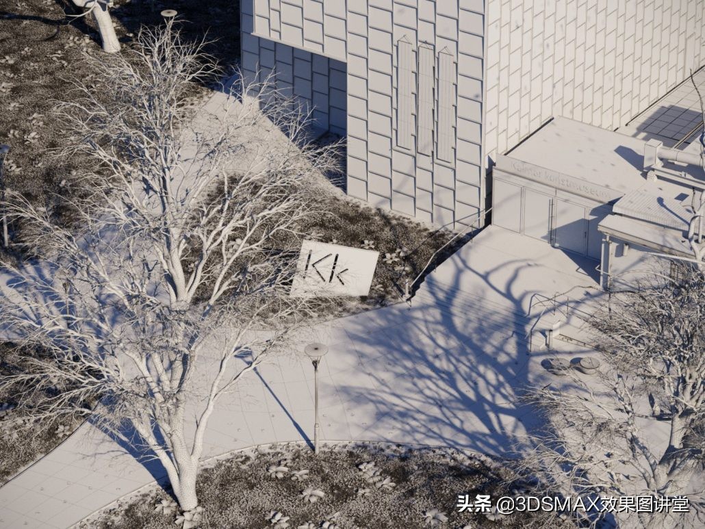 「室内效果图」瑞典卡尔马艺术博物馆室外效果图表现思路