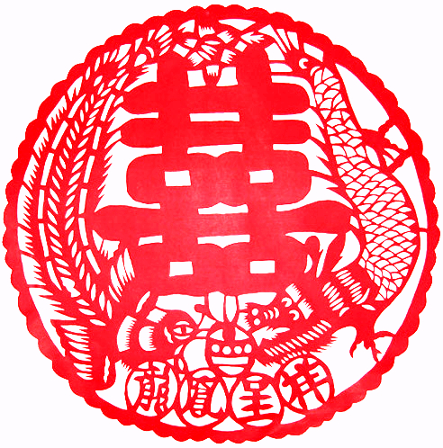 对称图形剪纸窗花,民俗窗花介绍