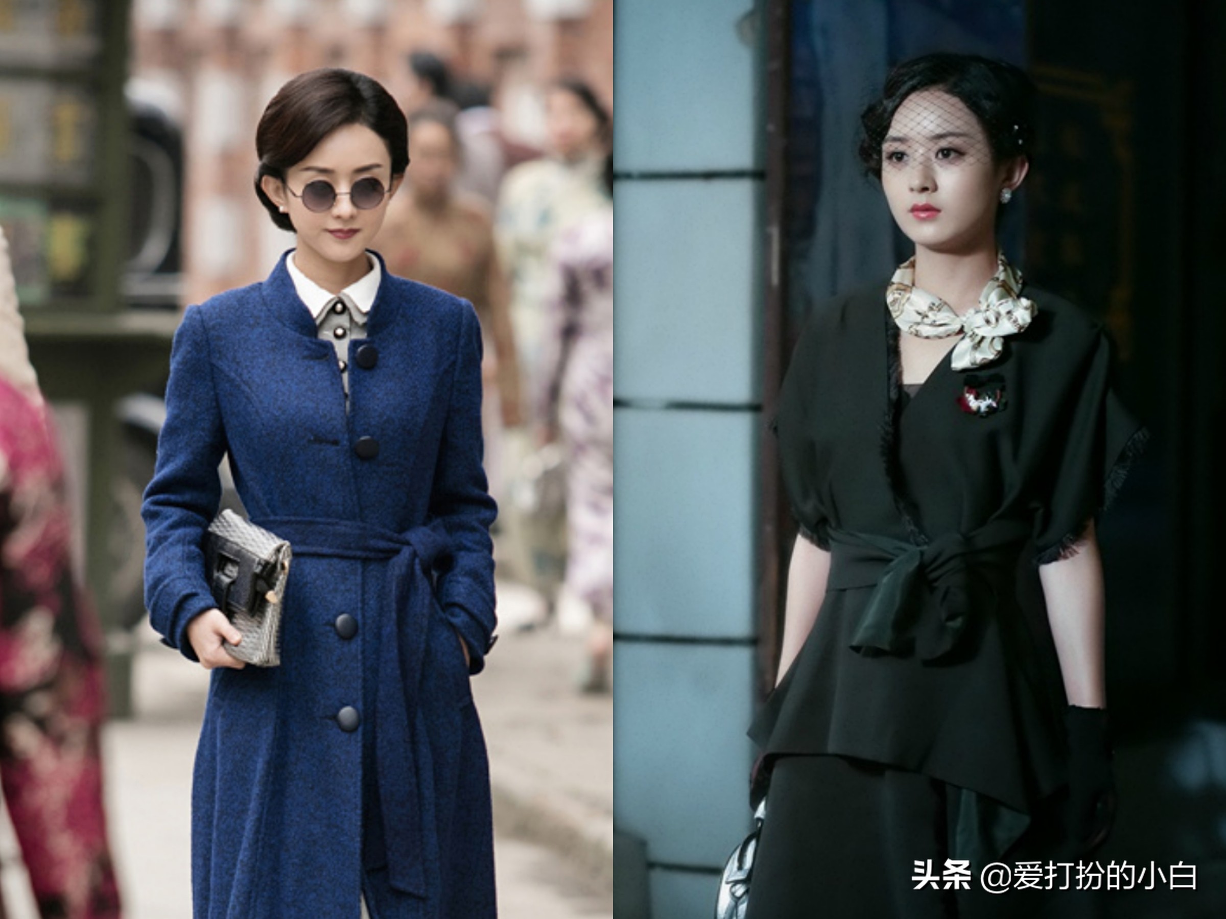 赵丽颖真的很适合这样复古的装扮,赵丽颖复古衬衫穿搭