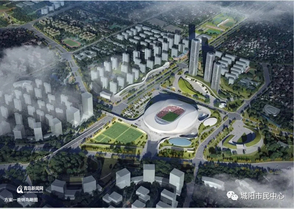 青岛足球场亚洲杯,亚洲杯专业足球场效果图